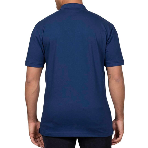 Pokemon Center Polo Size MEDIUM Mens SNOM Blue White Stripe Shirt - Picture 2 of 10